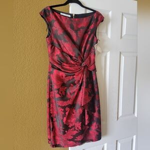 Maggy London Red Black Sample Dress Estimate Size Small or 6